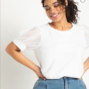 Eloquii Combo Sleeve Tee